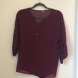 maroon blouse